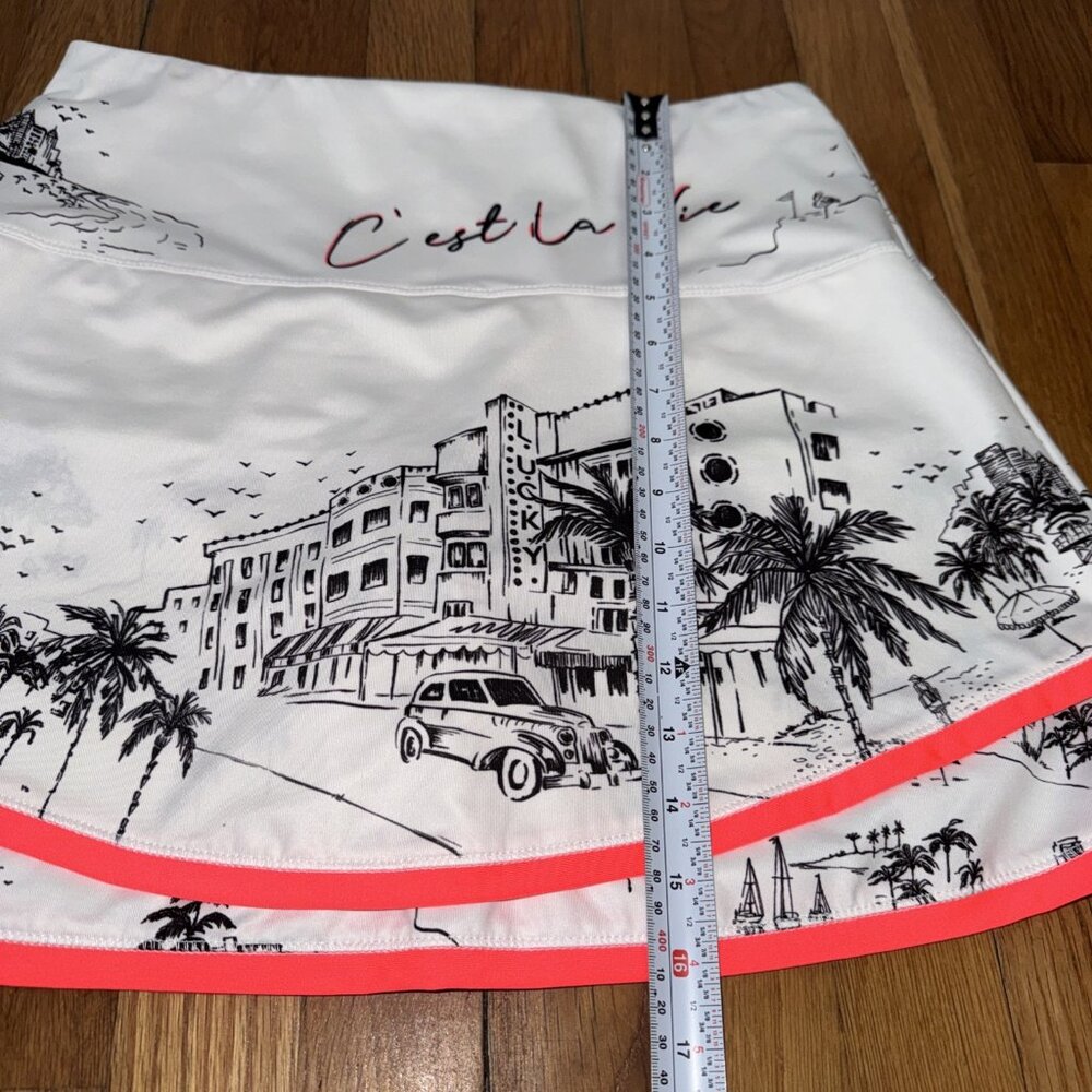 Lucky in Love Skort Skirt C'est La Vie Golf Tennis Pickleball Women's Size M - Picture 5 of 6